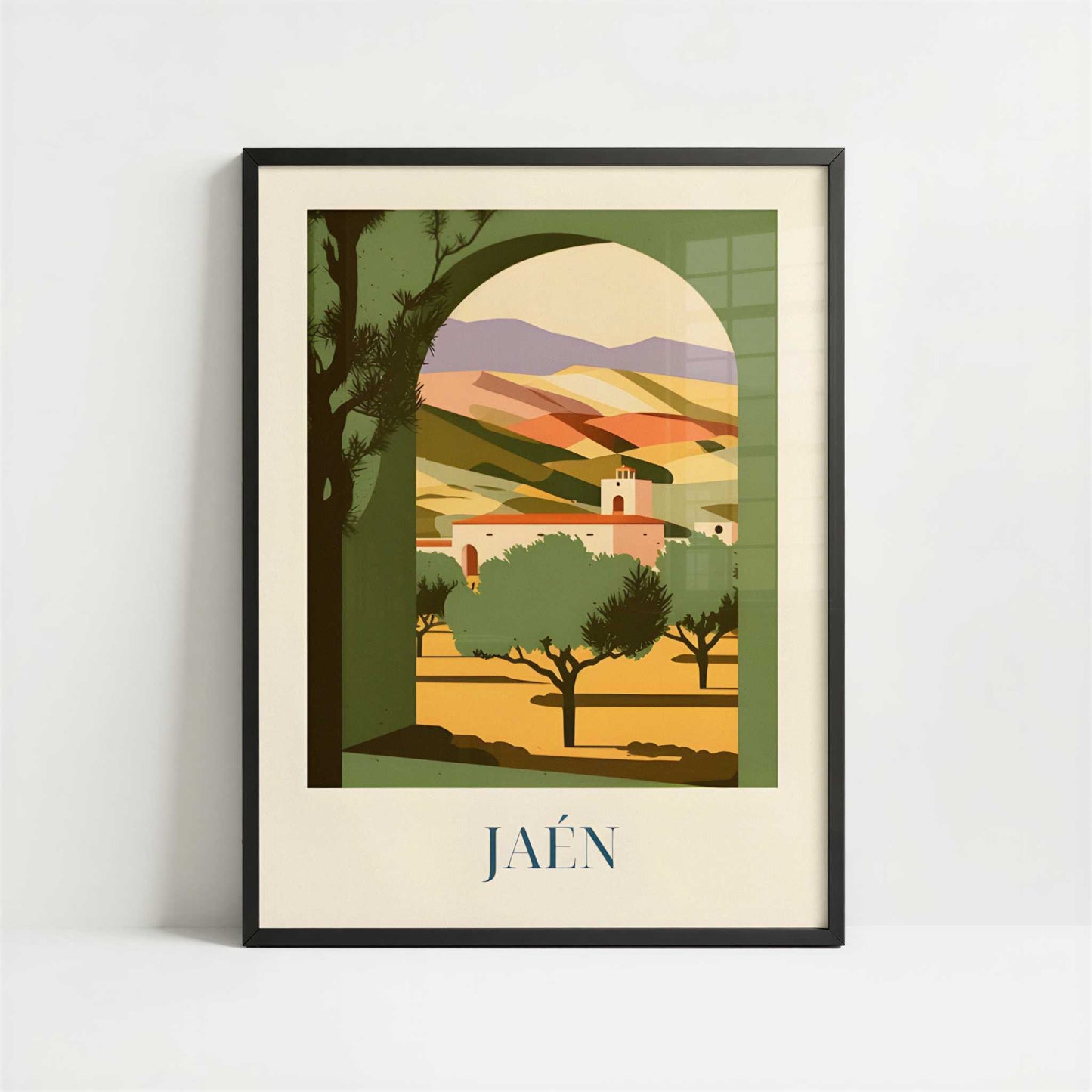 Olives from Jaén, Spain - Art Print - Art print in black frame