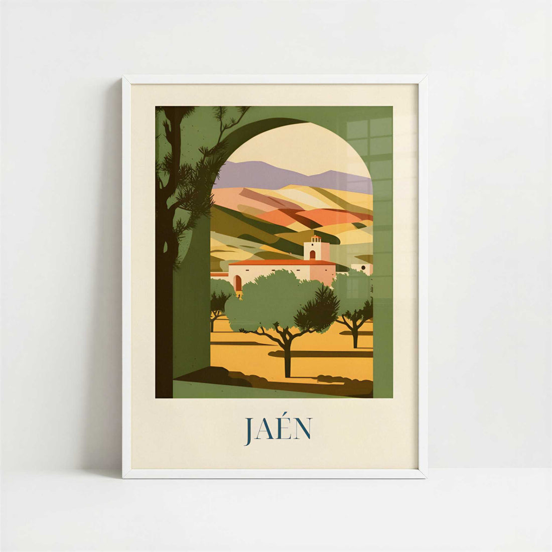 Olives from Jaén, Spain - Art Print - Art print in white frame