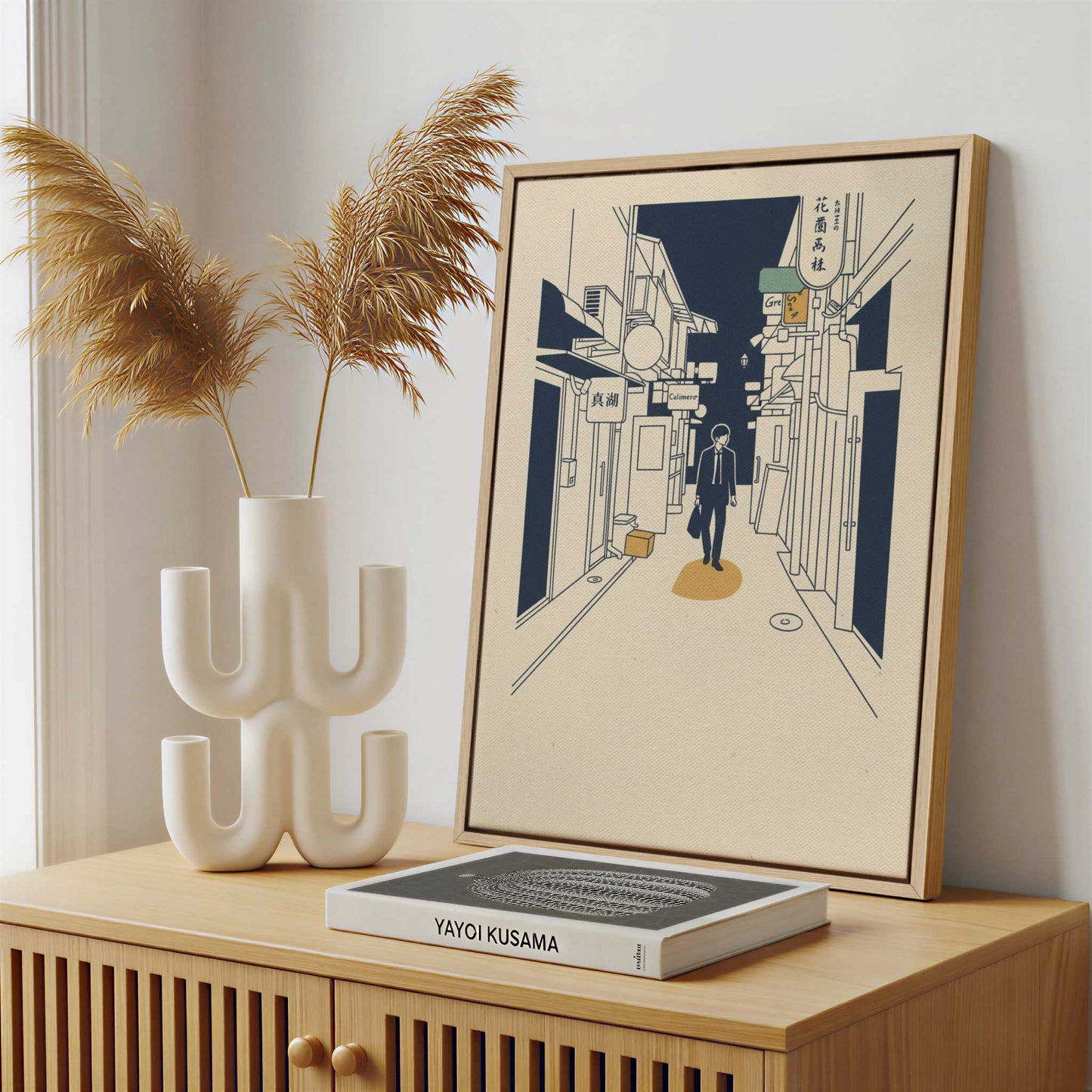 Framed Canvas - Framed canvas in a stylish interior setting