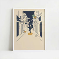 One Last Drink in Golden Gai - Art Print - Art print in white frame