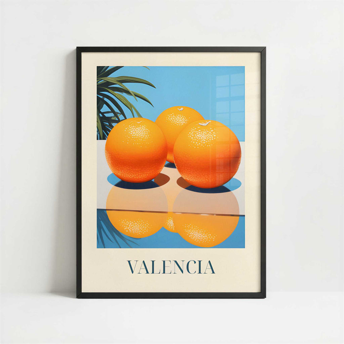 Oranges from Valencia, Spain - Art Print - Art print in black frame
