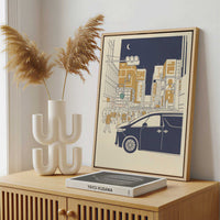 Framed Canvas - Framed canvas in a stylish interior setting