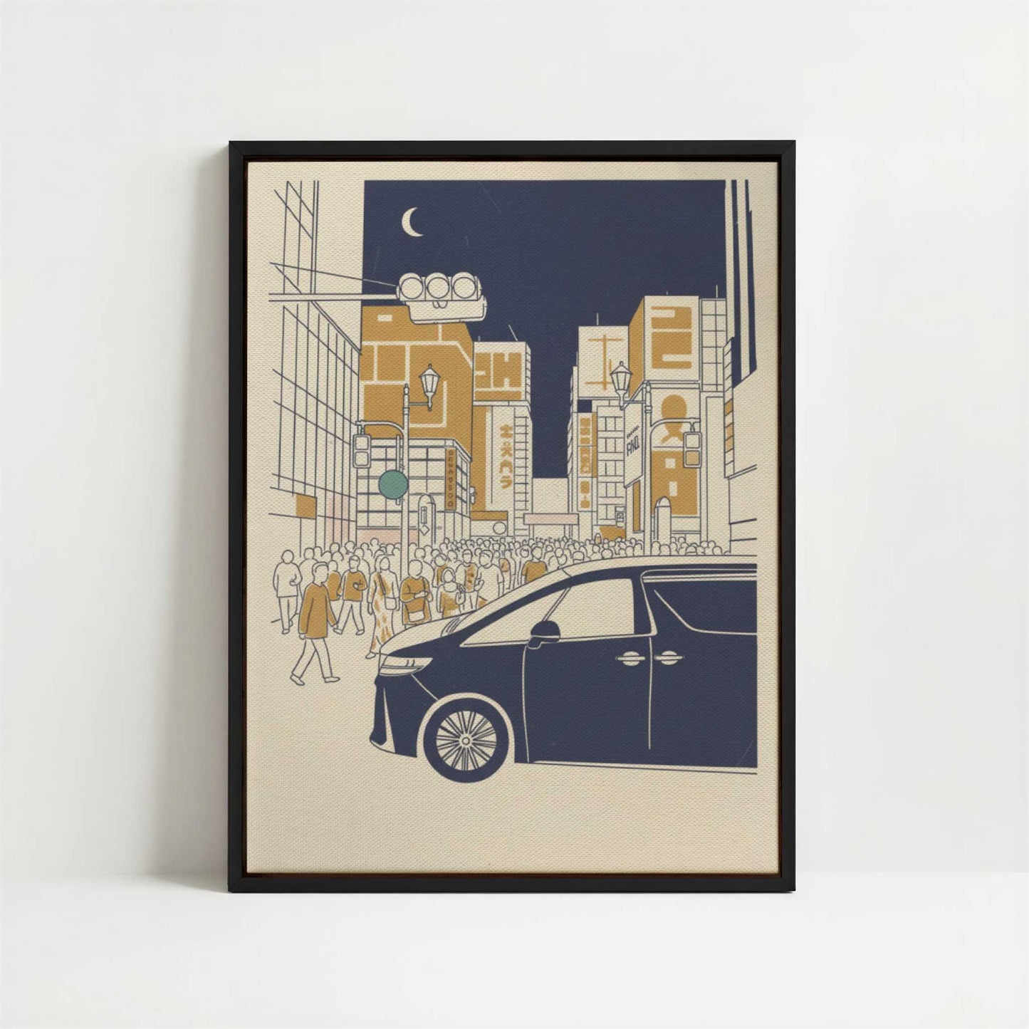 Framed Canvas - Framed canvas in black frame