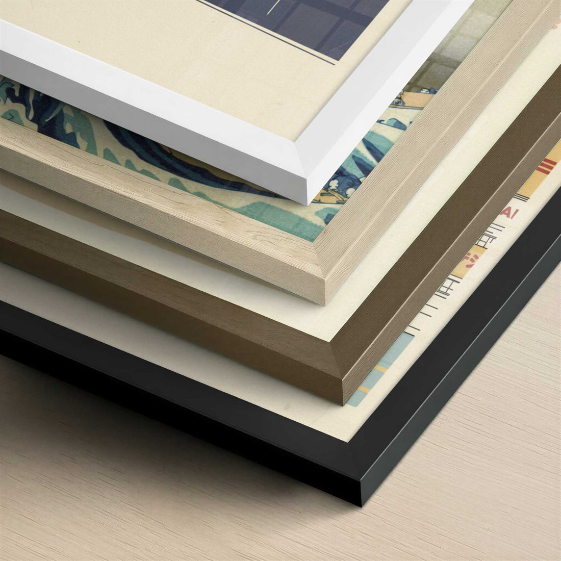 Osaka After Dark - Art Print - Close-up detail of the different frames