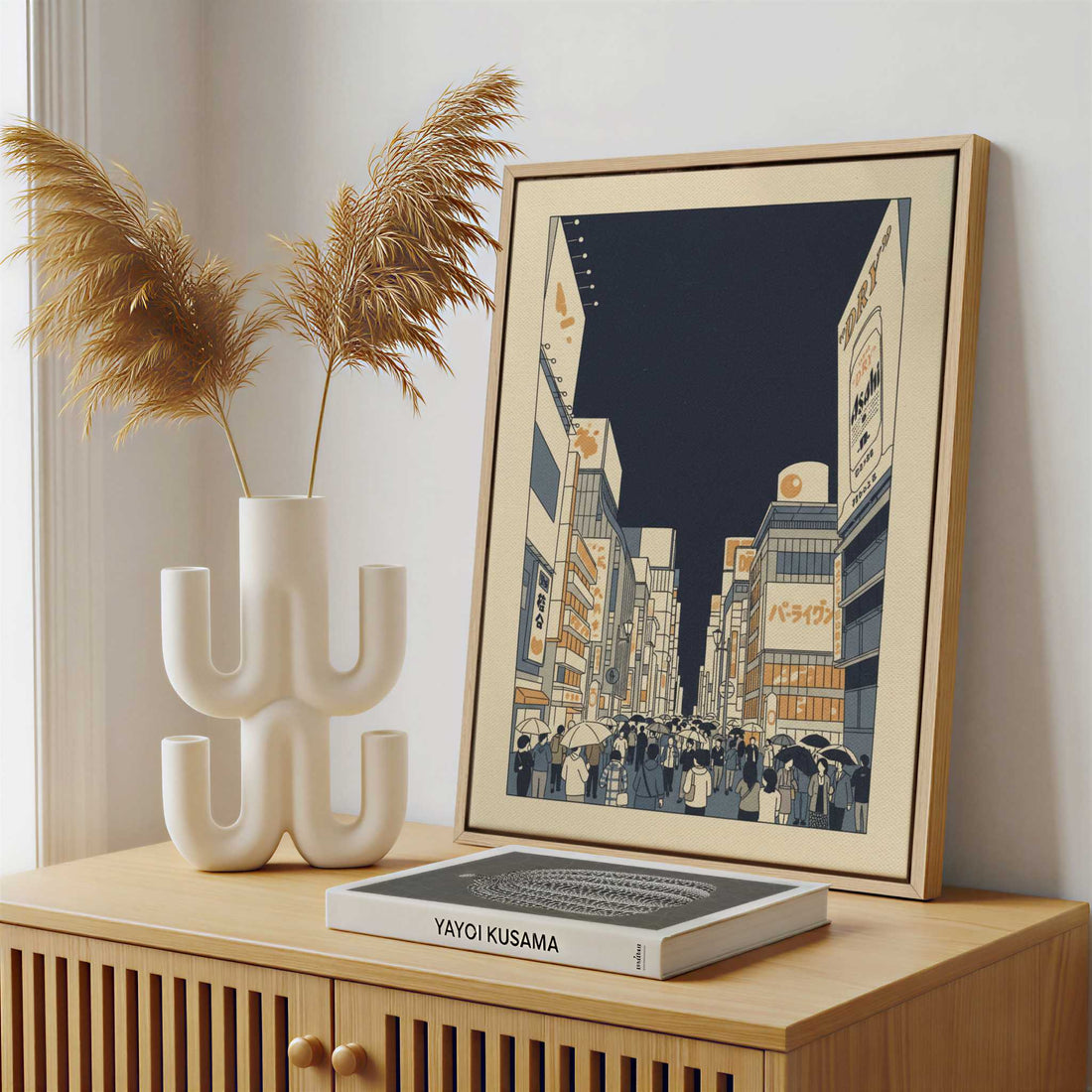 Framed Canvas - Framed canvas in a stylish interior setting