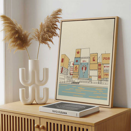 Framed Canvas - Framed canvas in a stylish interior setting