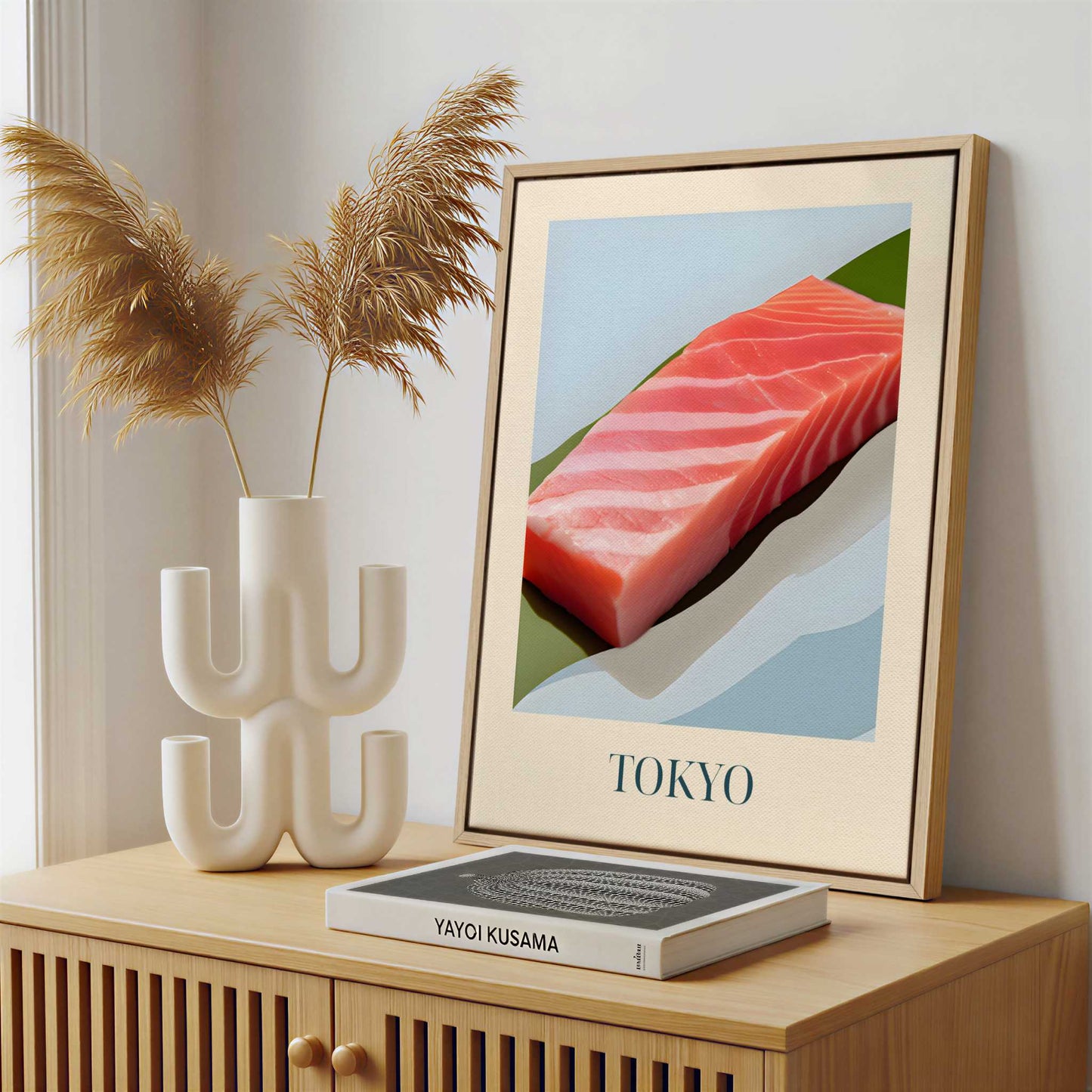Framed Canvas - Framed canvas in a stylish interior setting