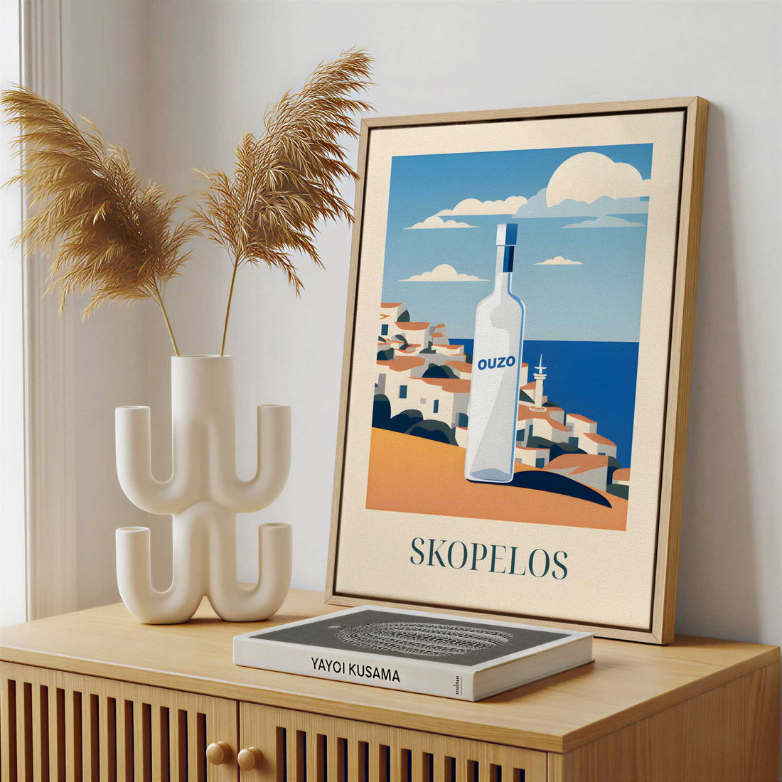 Framed Canvas - Framed canvas in a stylish interior setting