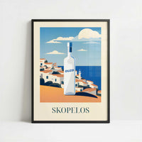 Ouzo from Skopelos, Greece - Art Print - Art print in black frame