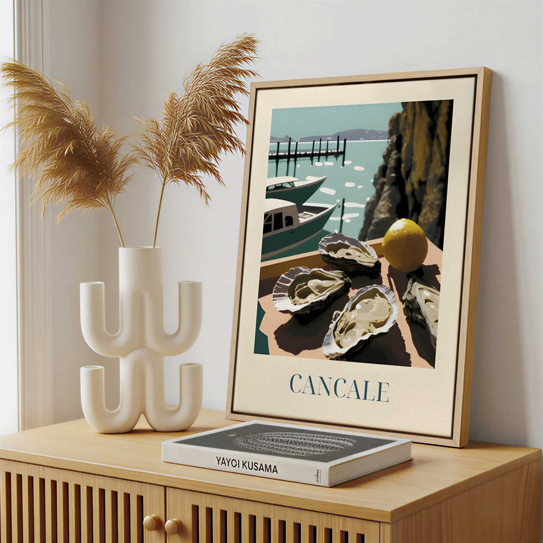 Framed Canvas - Framed canvas in a stylish interior setting
