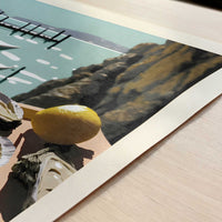 Oysters from Cancale, France - Art Print - Close-up detail of the art print