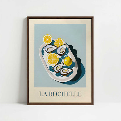 Framed Canvas - Framed canvas in dark wood color frame