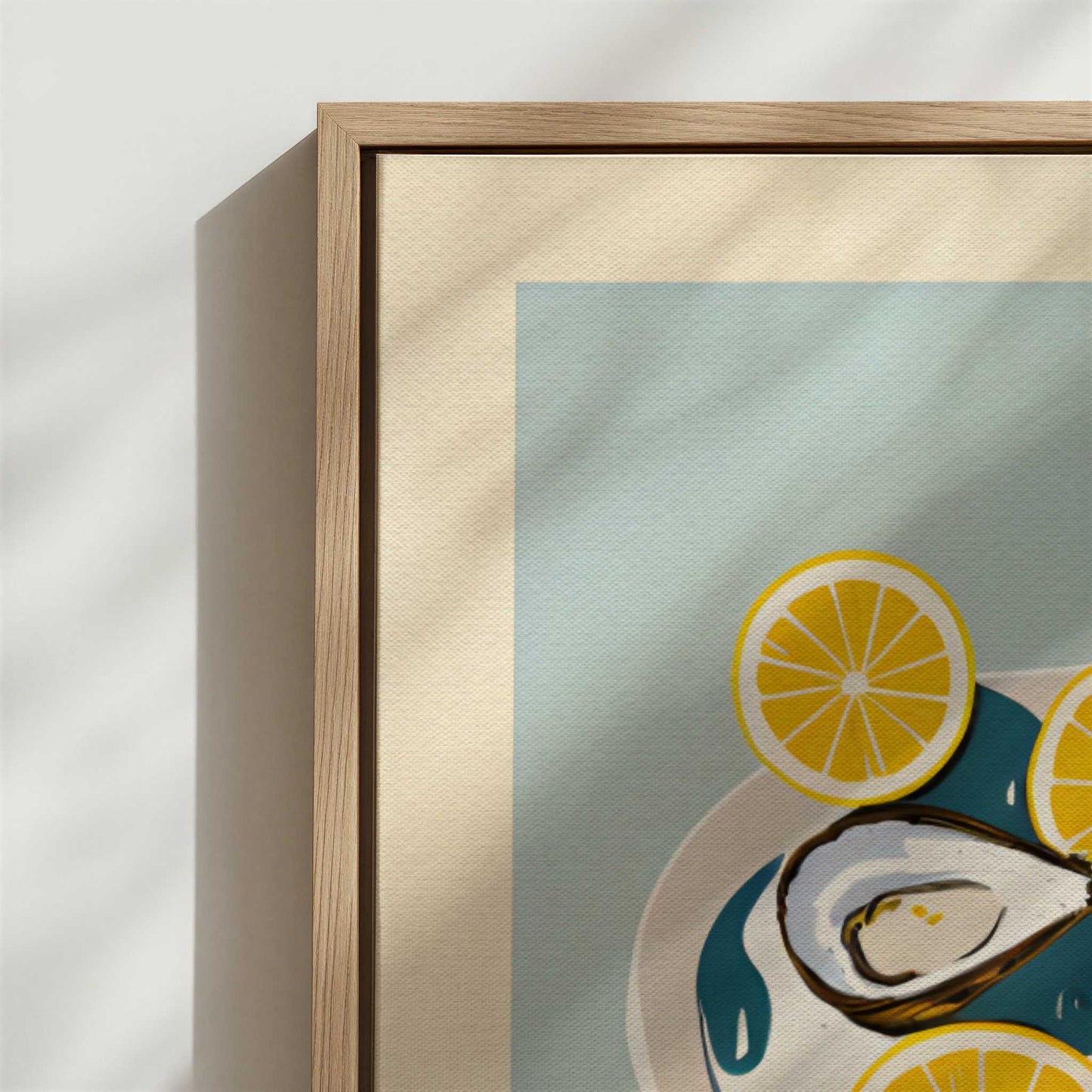 Framed Canvas - Close-up detail and texture of the framed canvas