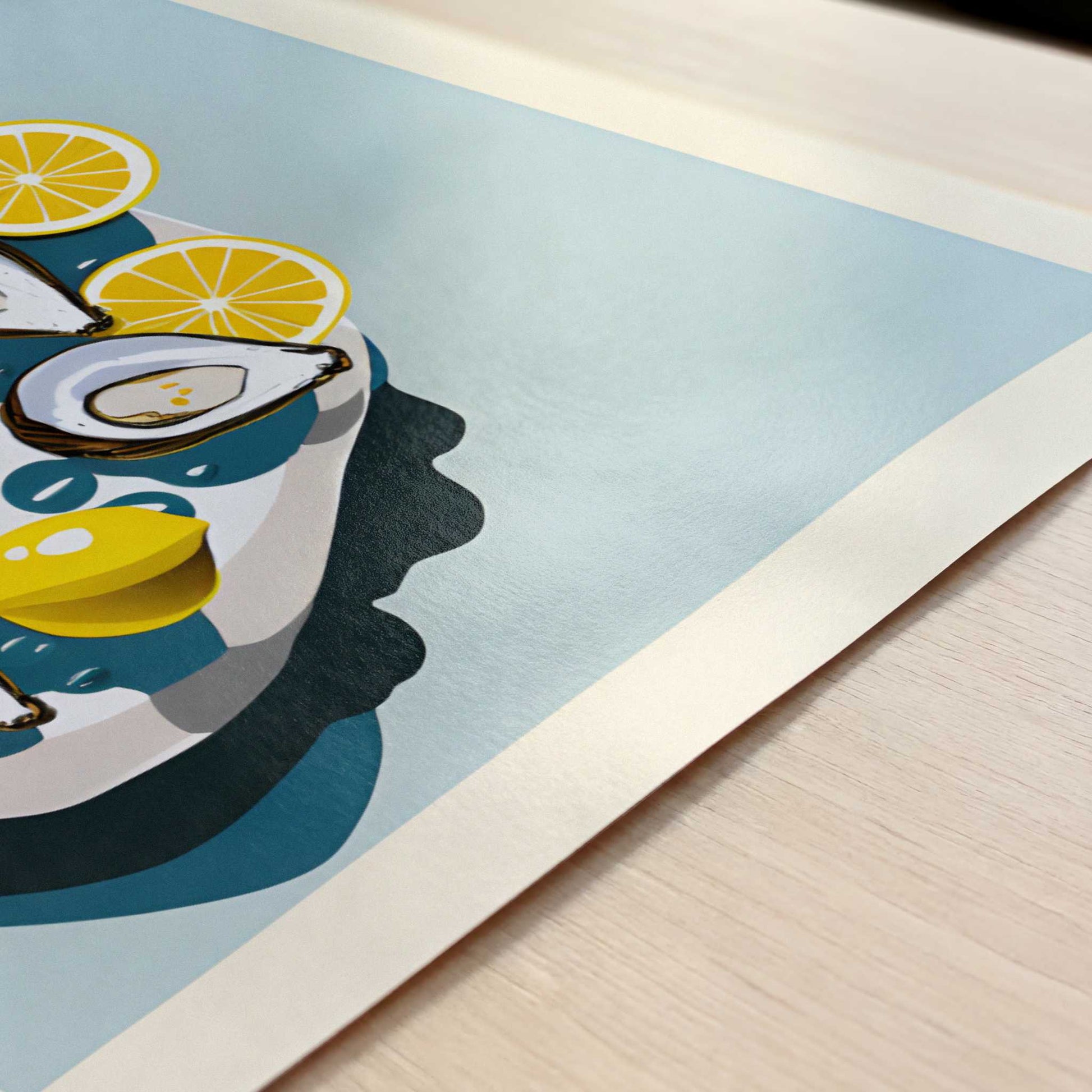 Oysters from La Rochelle, France - Art Print - Close-up detail of the art print