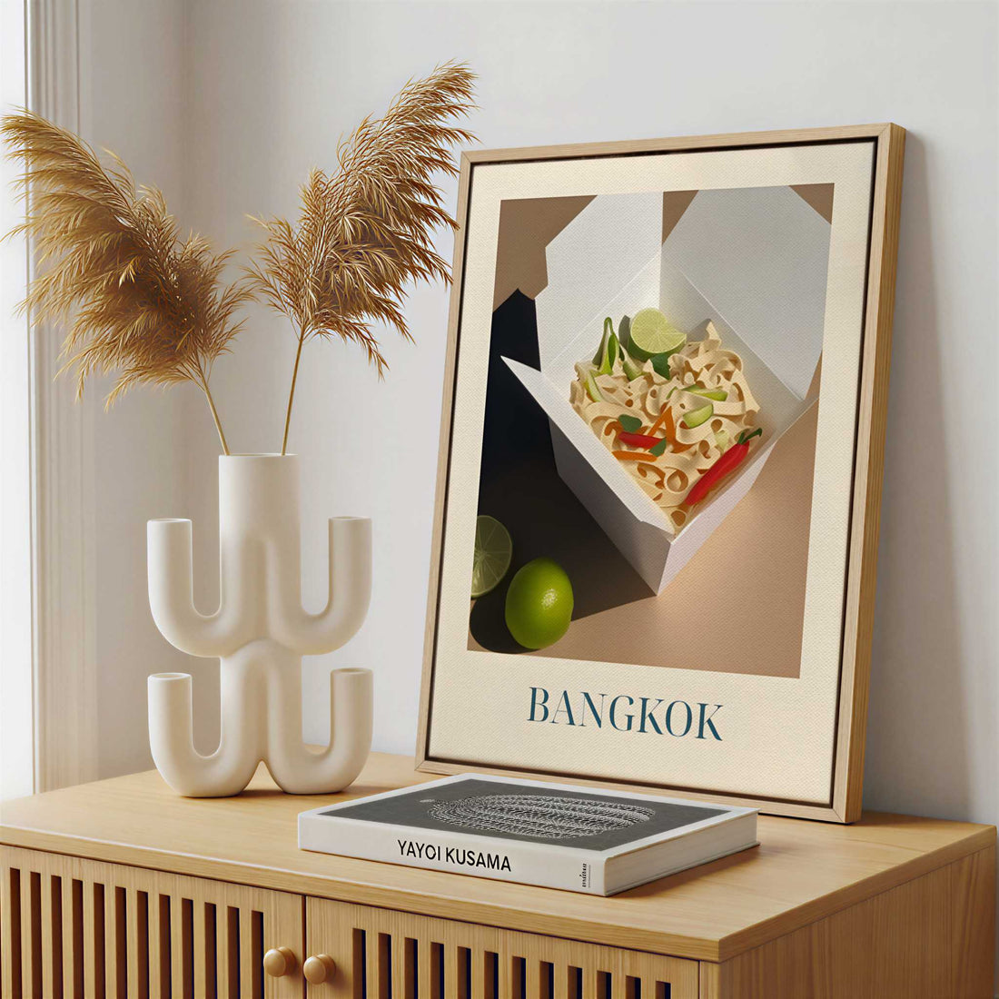Framed Canvas - Framed canvas in a stylish interior setting