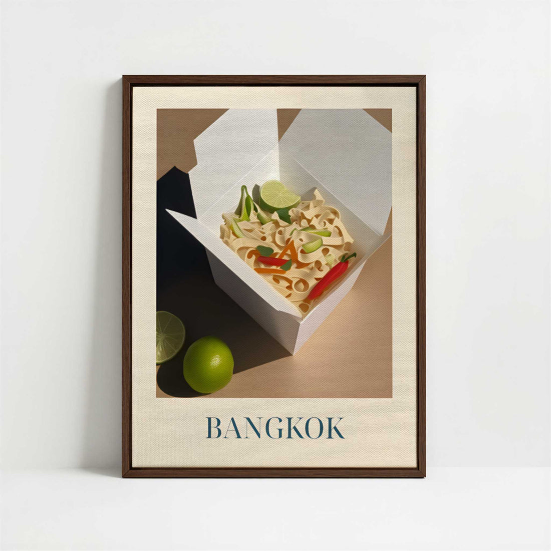 Framed Canvas - Framed canvas in dark wood color frame
