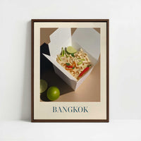 Framed Canvas - Framed canvas in dark wood color frame