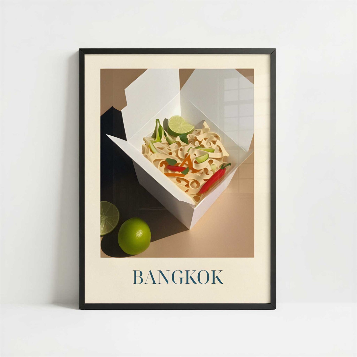 Pad Thai from Bangkok, Thailand - Art Print - Art print in black frame