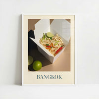 Pad Thai from Bangkok, Thailand - Art Print - Art print in white frame