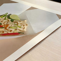 Pad Thai from Bangkok, Thailand - Art Print - Close-up detail of the art print