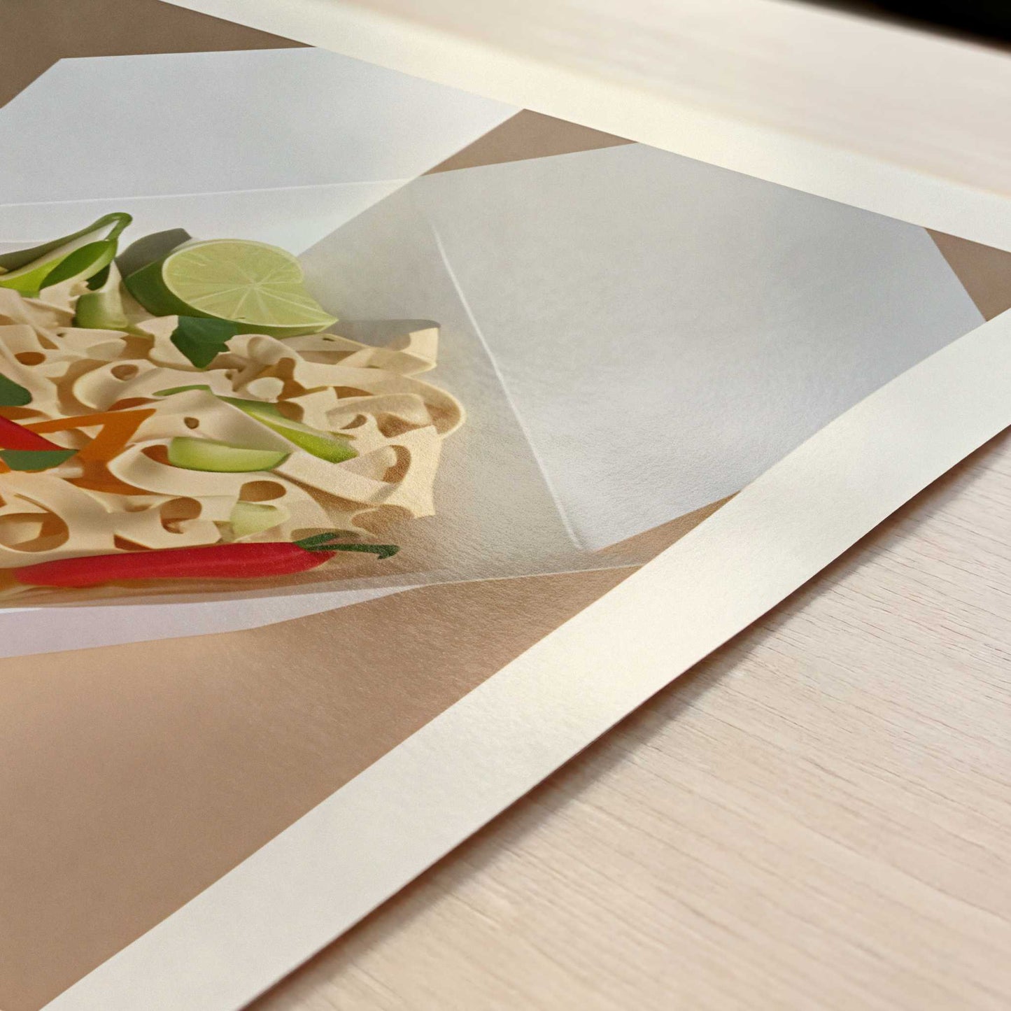 Pad Thai from Bangkok, Thailand - Art Print - Close-up detail of the art print