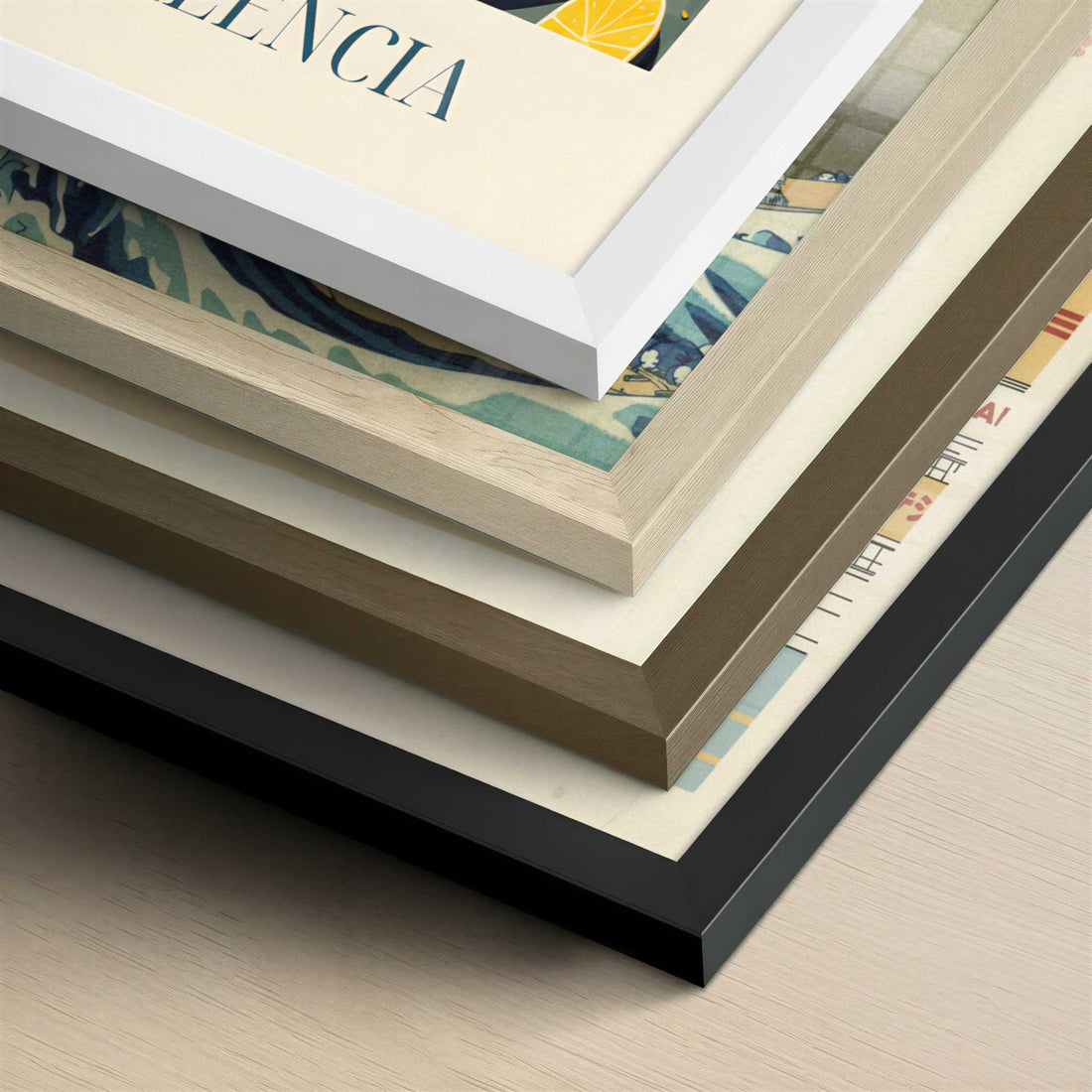 Paella from Valencia, Spain - Art Print - Close-up detail of the different frames