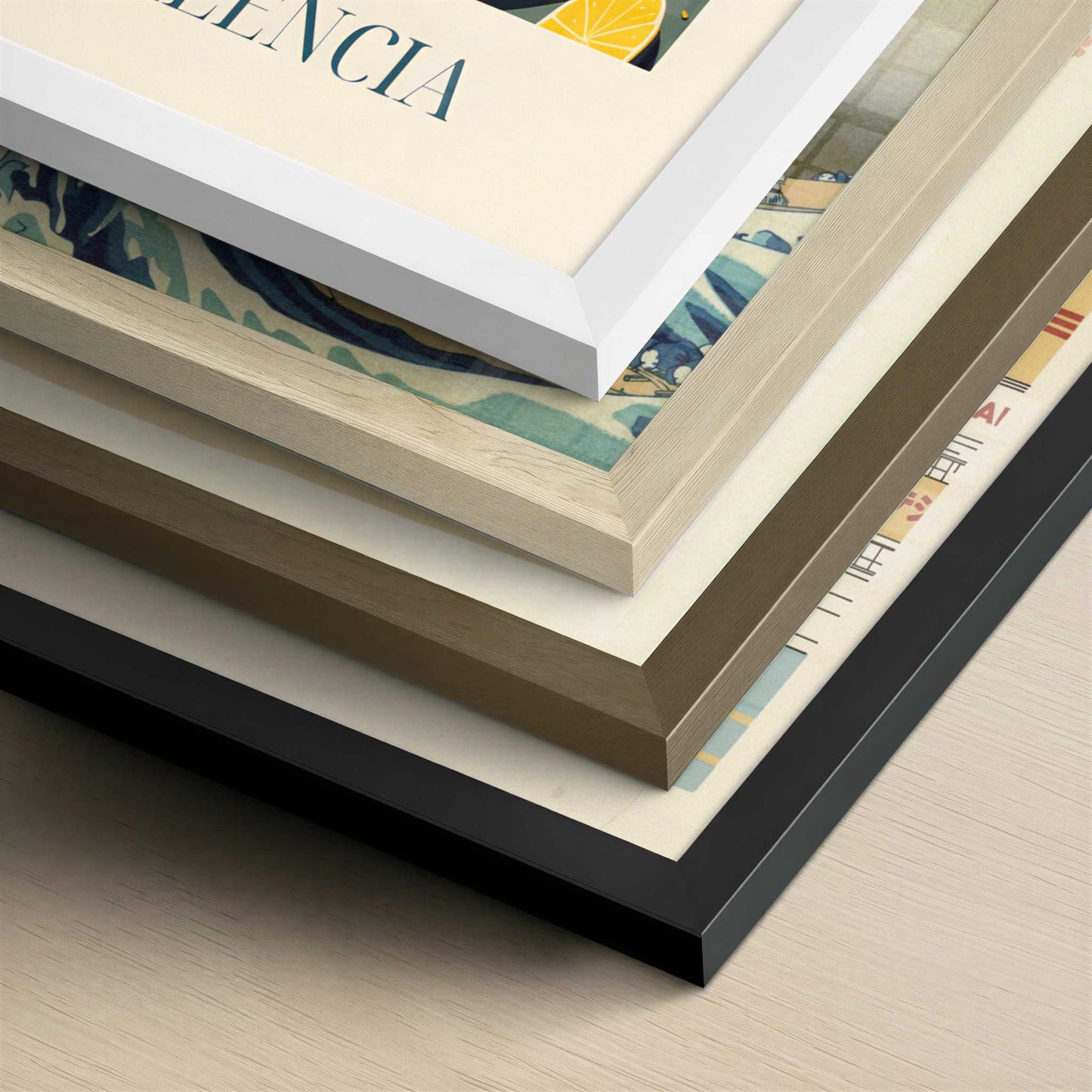 Paella from Valencia, Spain - Art Print - Close-up detail of the different frames
