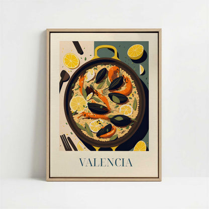 Framed Canvas - Framed canvas in oak color frame