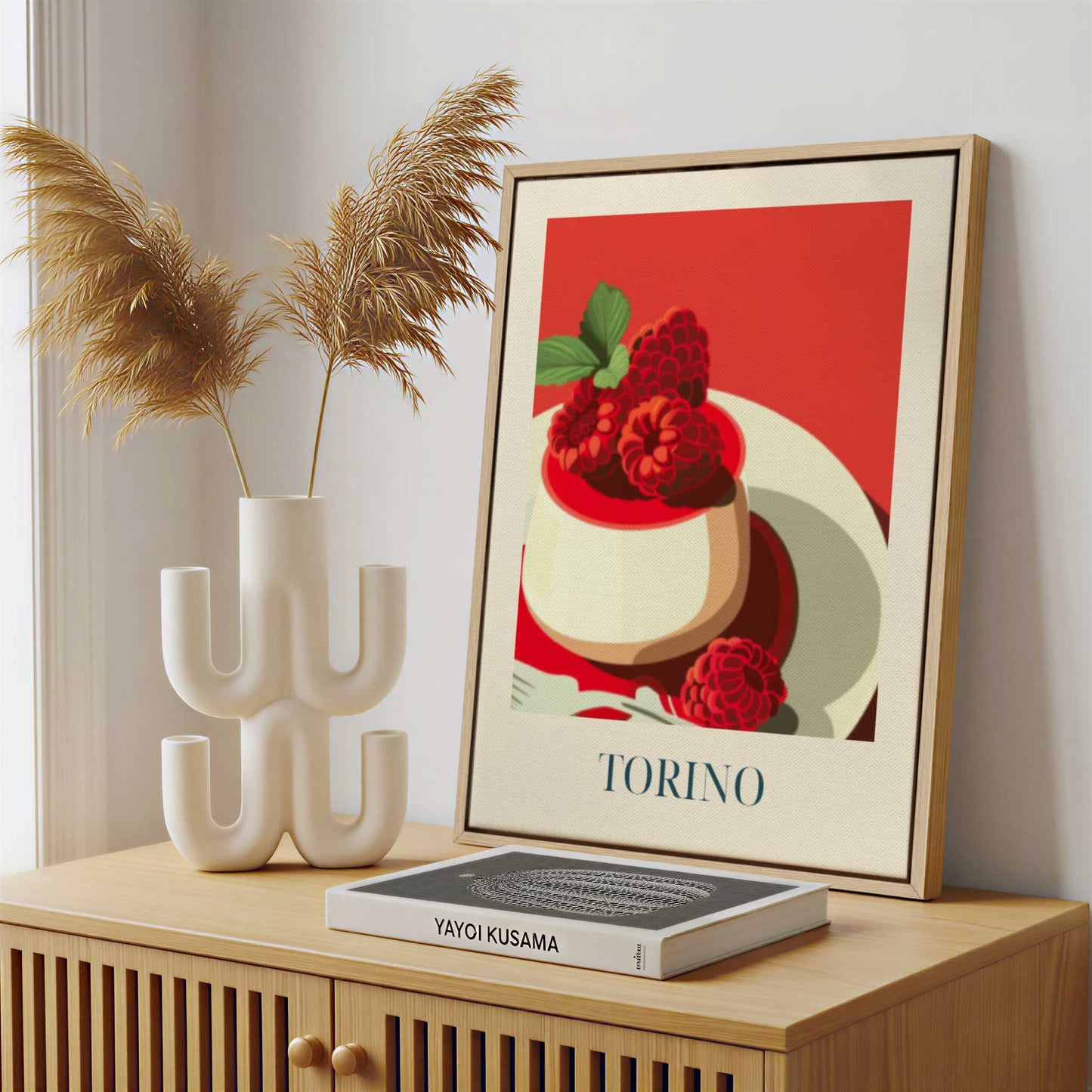 Framed Canvas - Framed canvas in a stylish interior setting