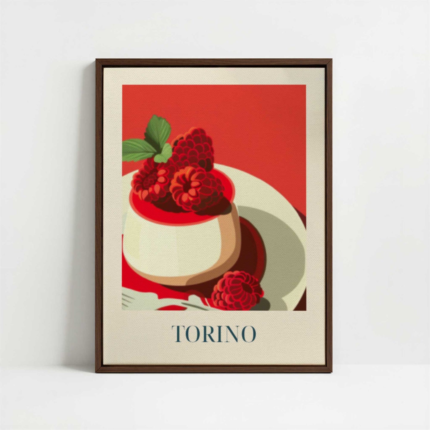 Framed Canvas - Framed canvas in dark wood color frame