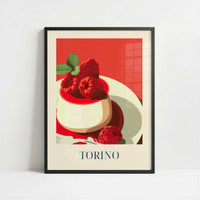 Panna Cotta from Torino, Italy - Art Print - Art print in black frame