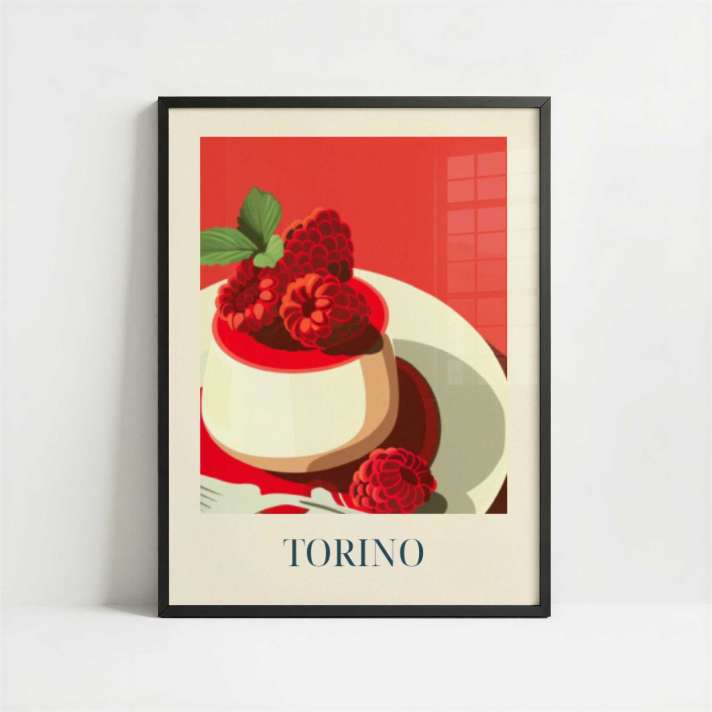 Panna Cotta from Torino, Italy - Art Print - Art print in black frame
