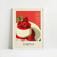 Panna Cotta from Torino, Italy - Art Print - Art print in white frame