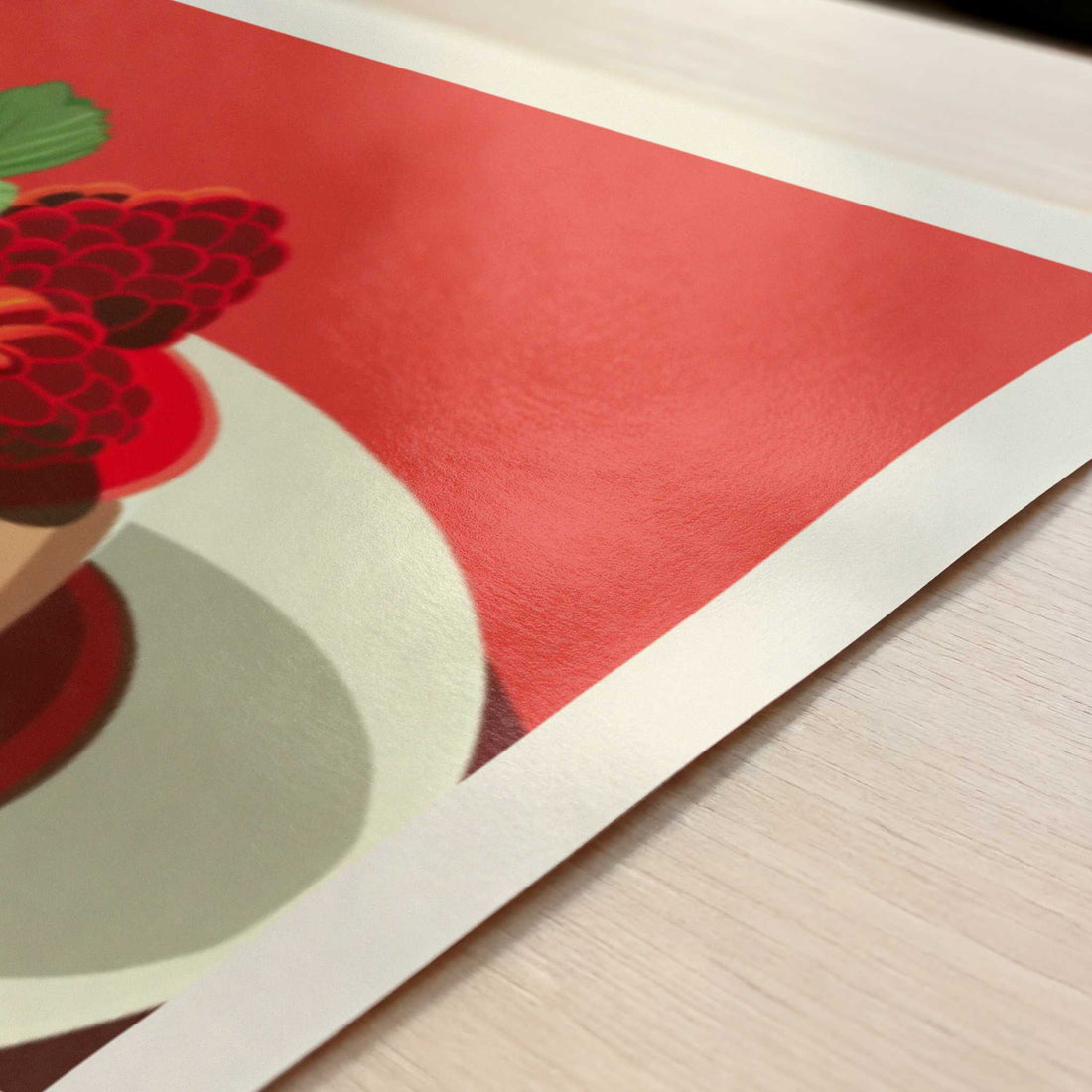 Panna Cotta from Torino, Italy - Art Print - Close-up detail of the art print