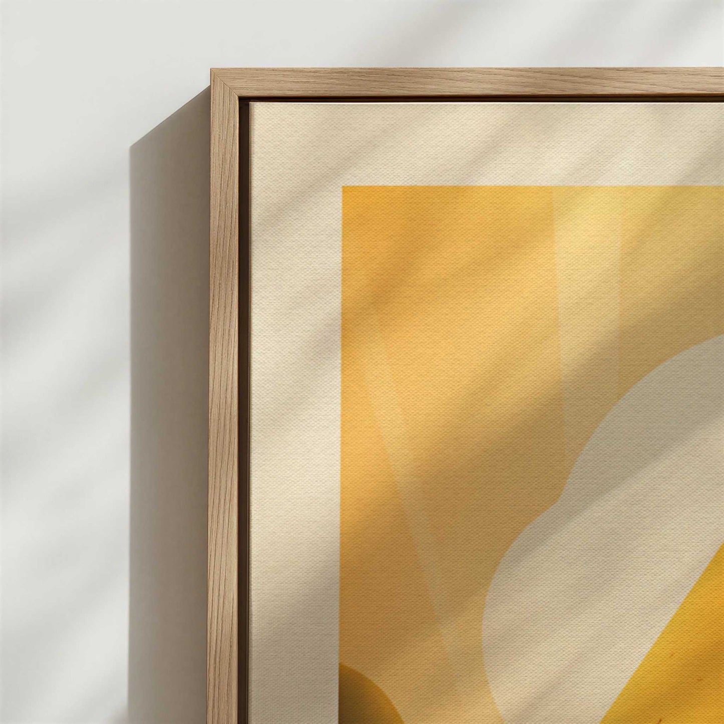 Framed Canvas - Close-up detail and texture of the framed canvas