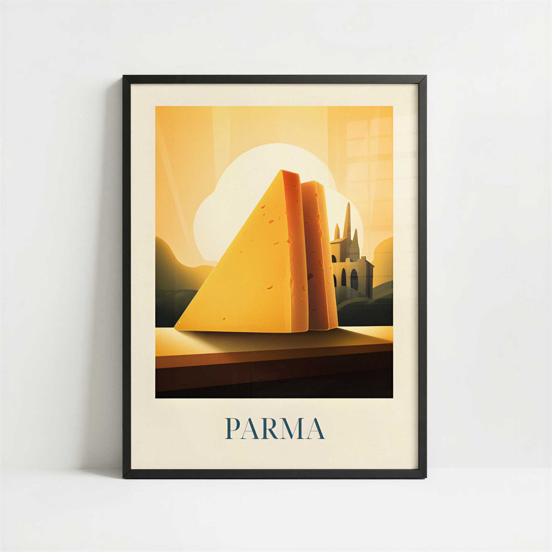 Parmesan Cheese from Parma, Italy - Art Print - Art print in black frame