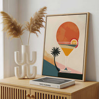 Framed Canvas - Framed canvas in a stylish interior setting