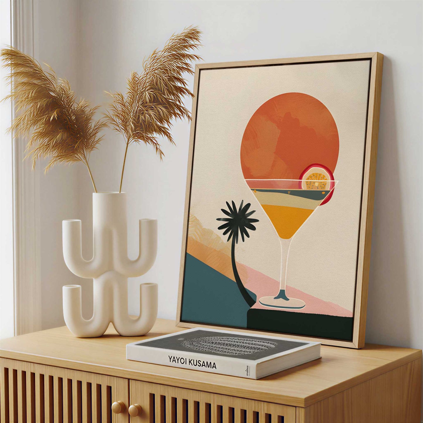 Framed Canvas - Framed canvas in a stylish interior setting