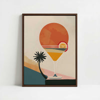 Framed Canvas - Framed canvas in dark wood color frame