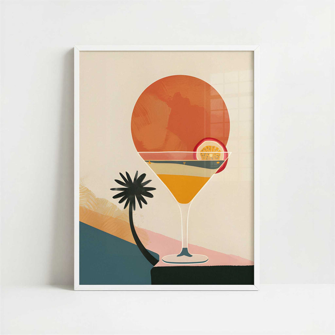 Pasion Fruit in Bohemian Style - Art Print - Art print in white frame