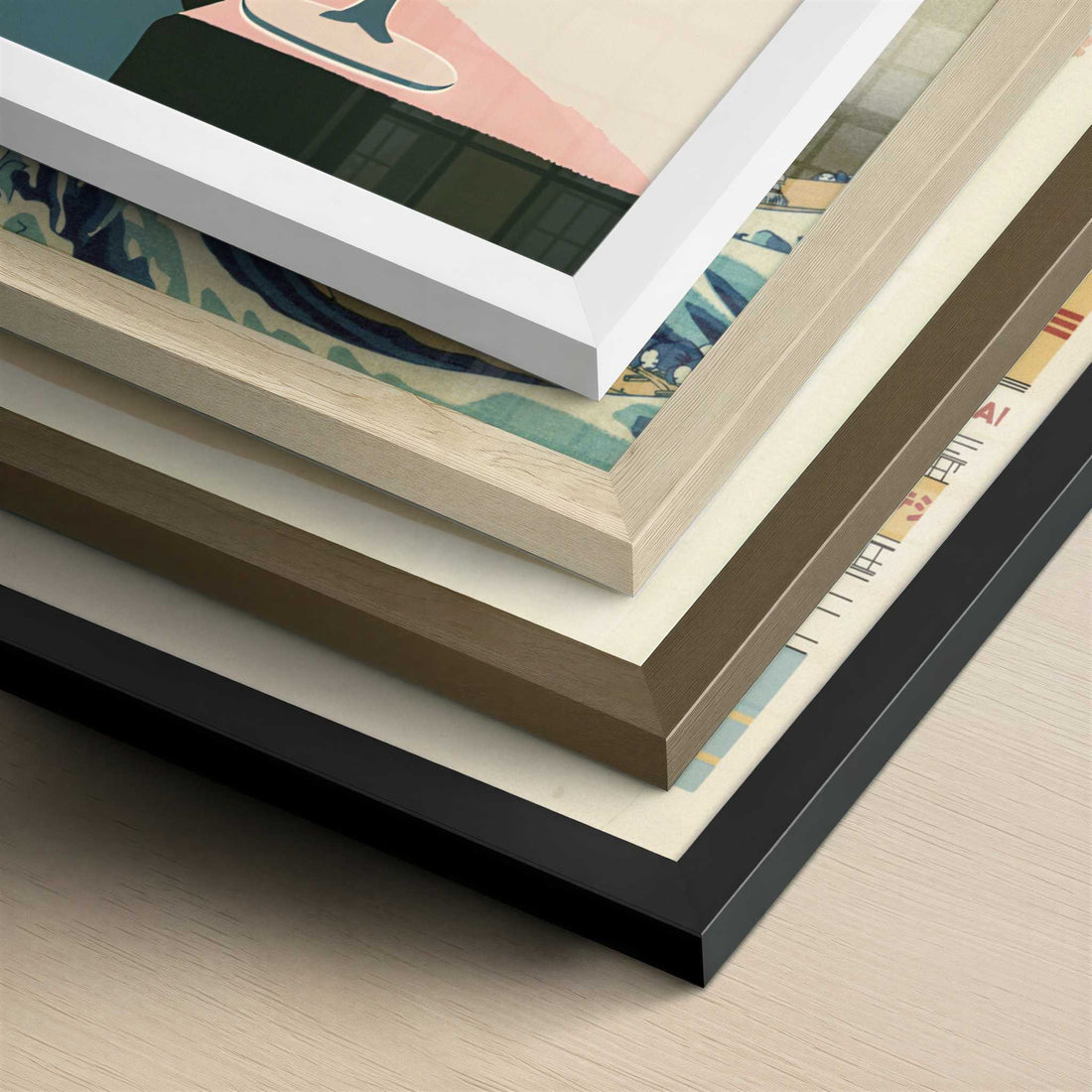 Pasion Fruit in Bohemian Style - Art Print - Close-up detail of the different frames