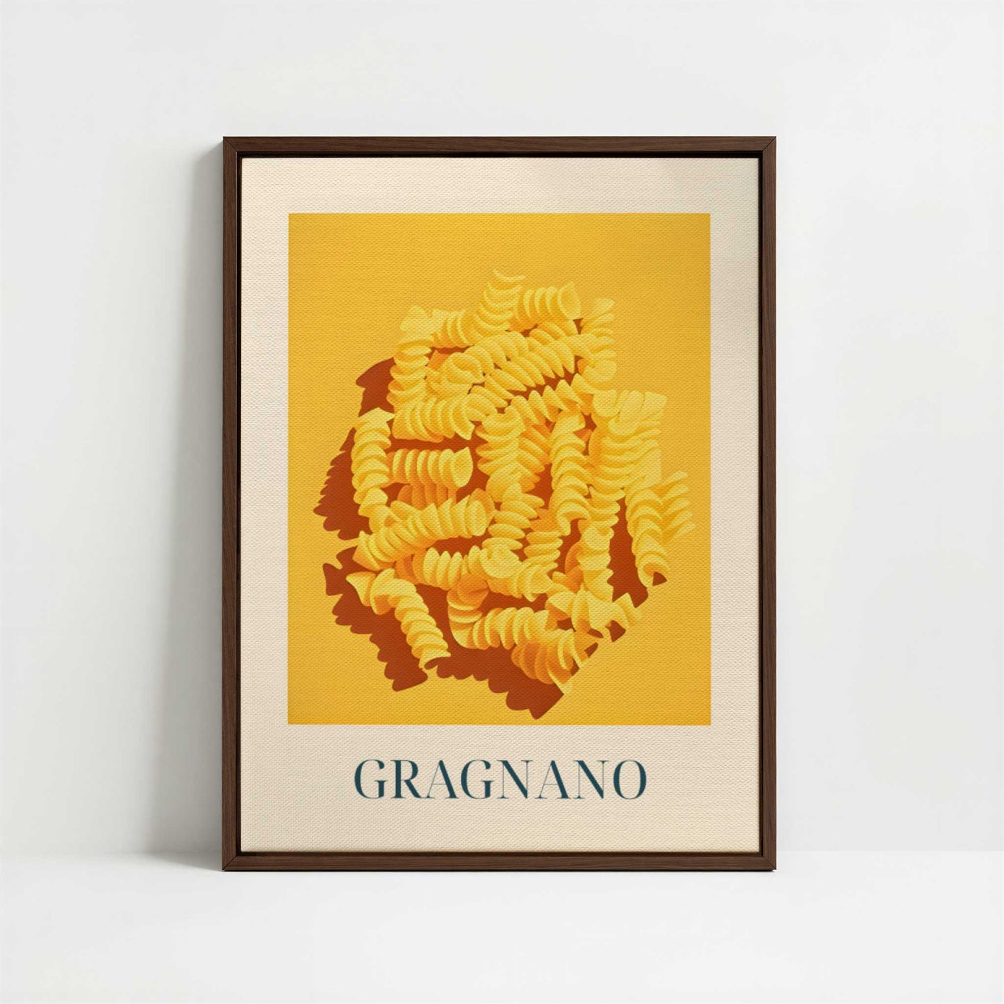 Framed Canvas - Framed canvas in dark wood color frame