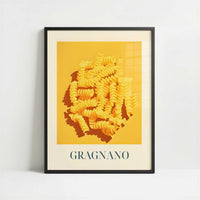 Pasta from Gragnano, Italy - Art Print - Art print in black frame