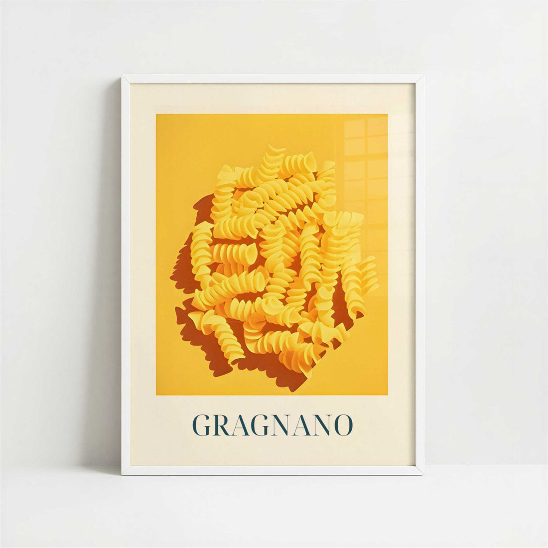 Pasta from Gragnano, Italy - Art Print - Art print in white frame