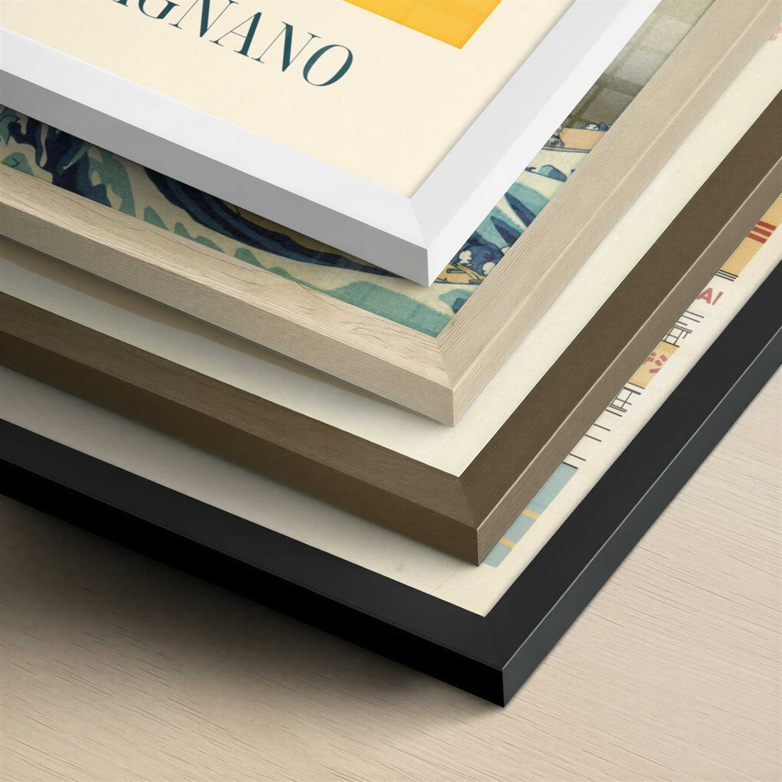 Pasta from Gragnano, Italy - Art Print - Close-up detail of the different frames