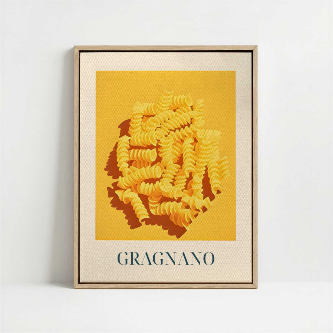 Framed Canvas - Framed canvas in oak color frame
