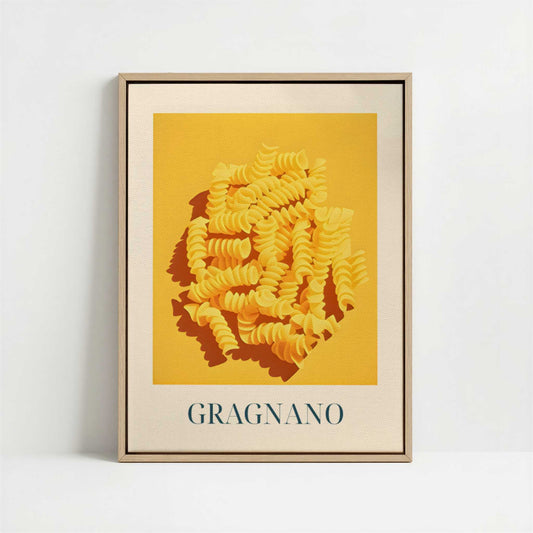 Framed Canvas - Framed canvas in oak color frame