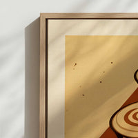 Framed Canvas - Close-up detail and texture of the framed canvas