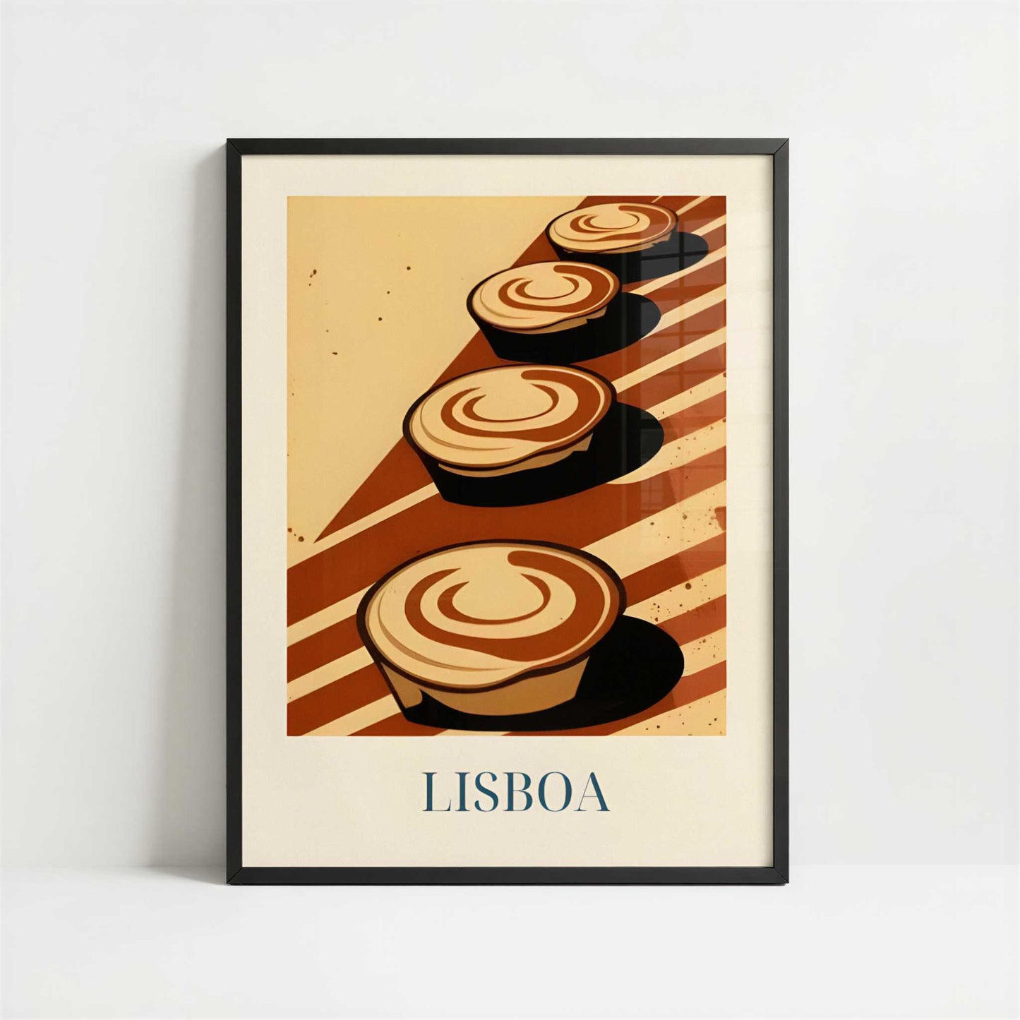 Pastel de Nata from Lisbon, Portugal - Art Print - Art print in black frame