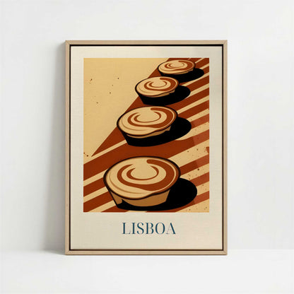 Framed Canvas - Framed canvas in oak color frame